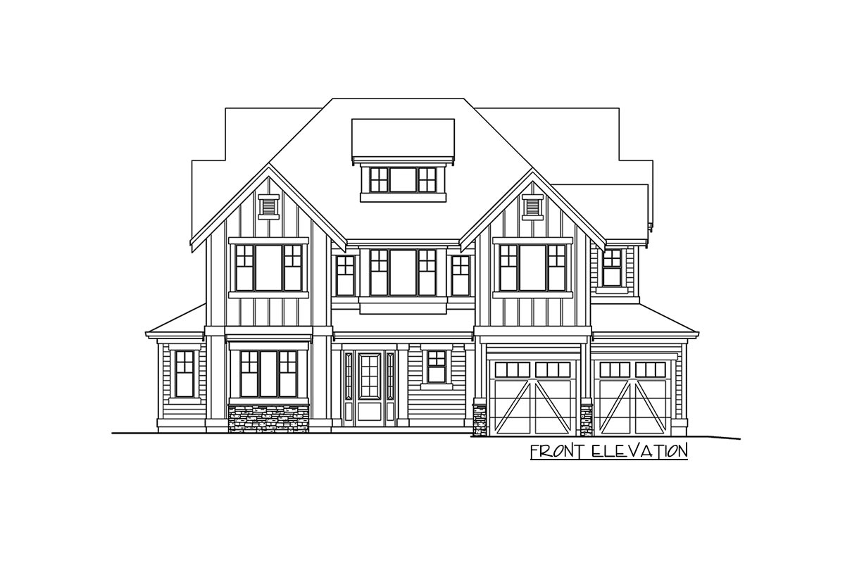 The "Hickory" elevation drawing 1