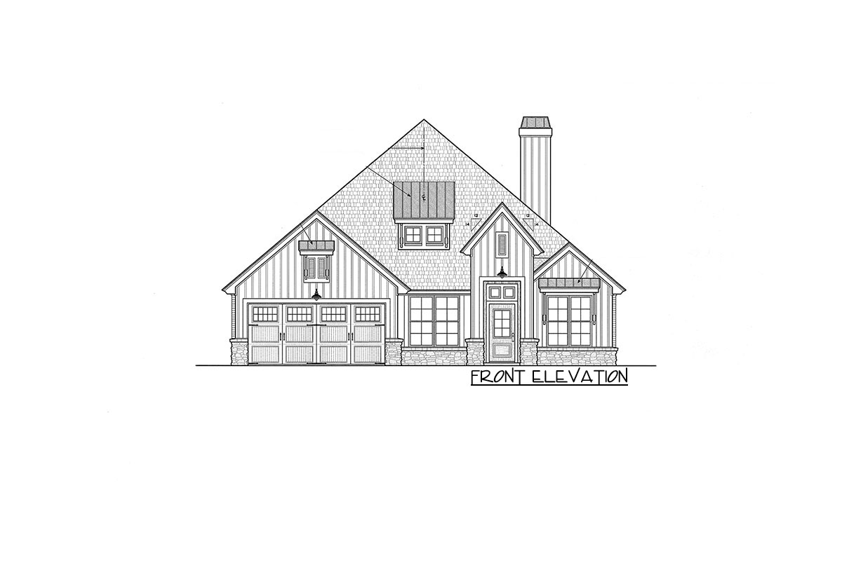 The "Garnet" elevation drawing 1