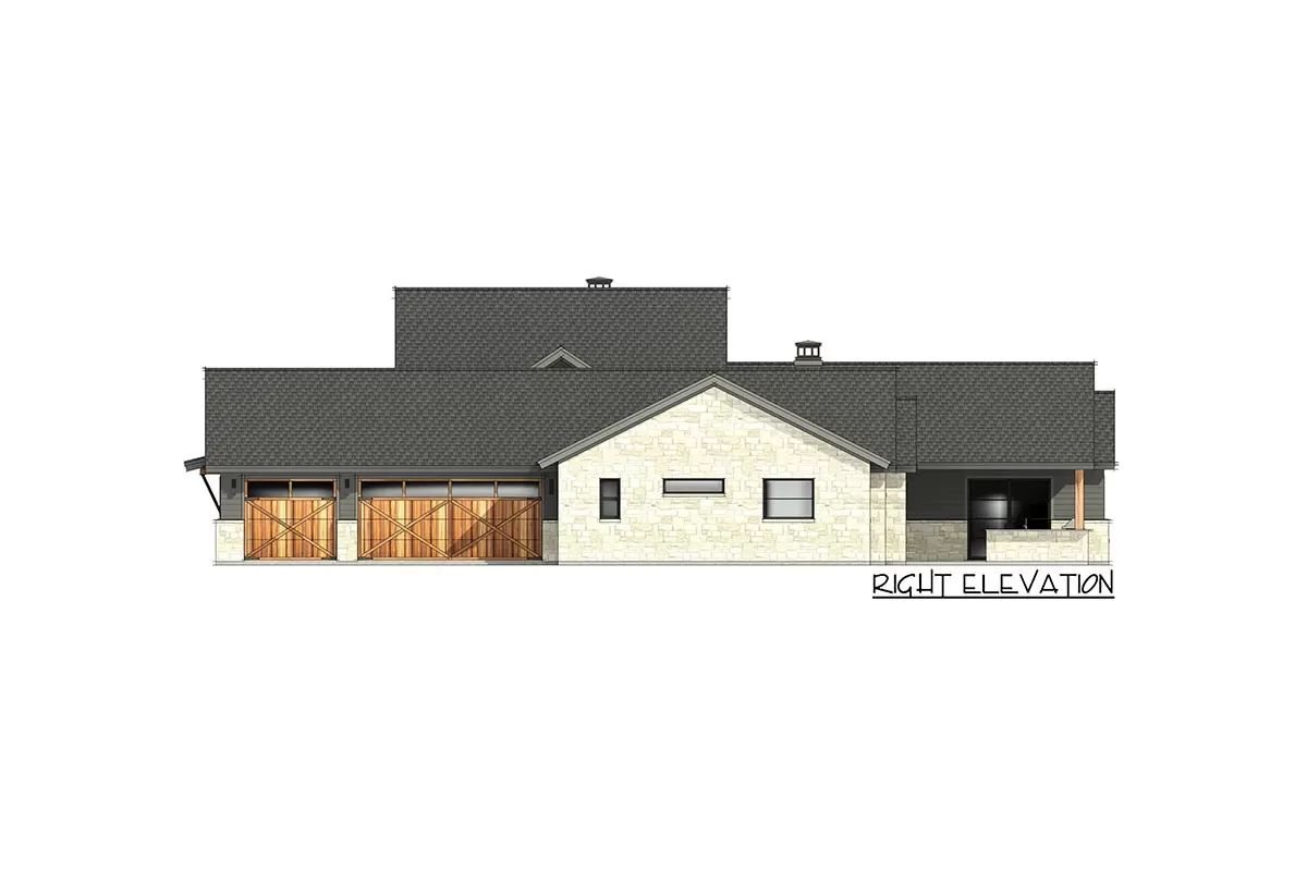 The "Savannah" elevation drawing 1