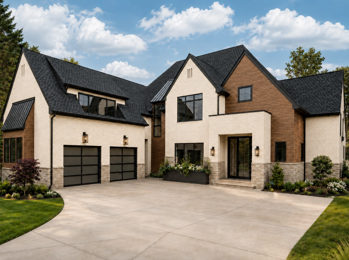 Cream Brick and Limestone