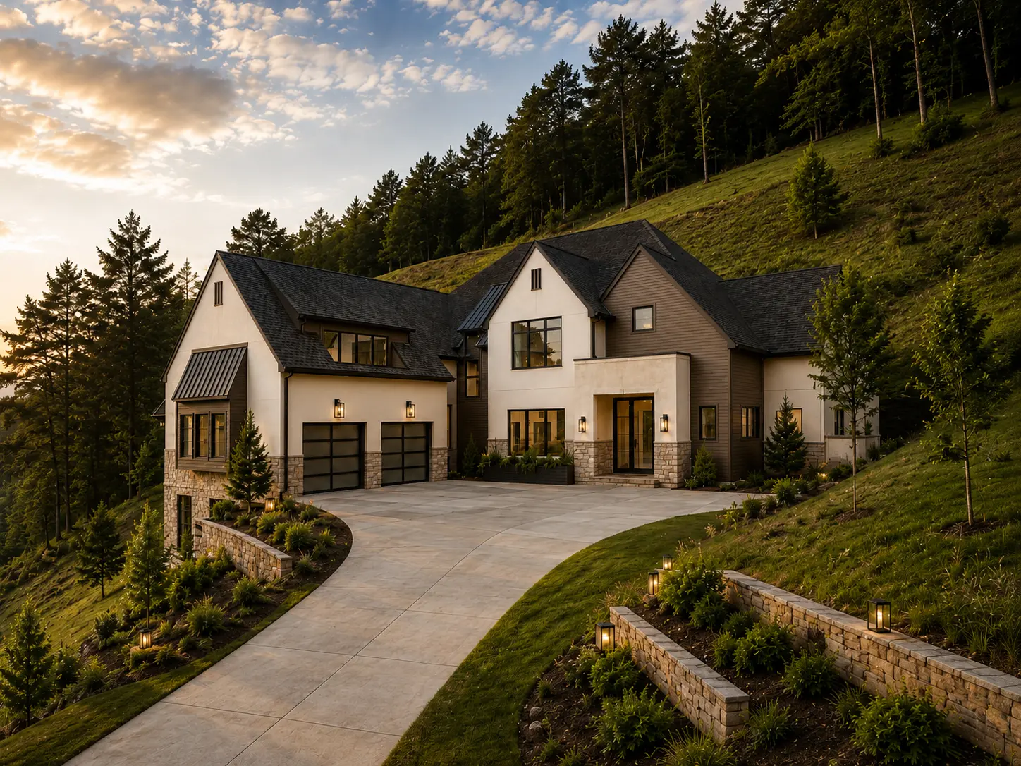Cream Limestone & Soft Brown