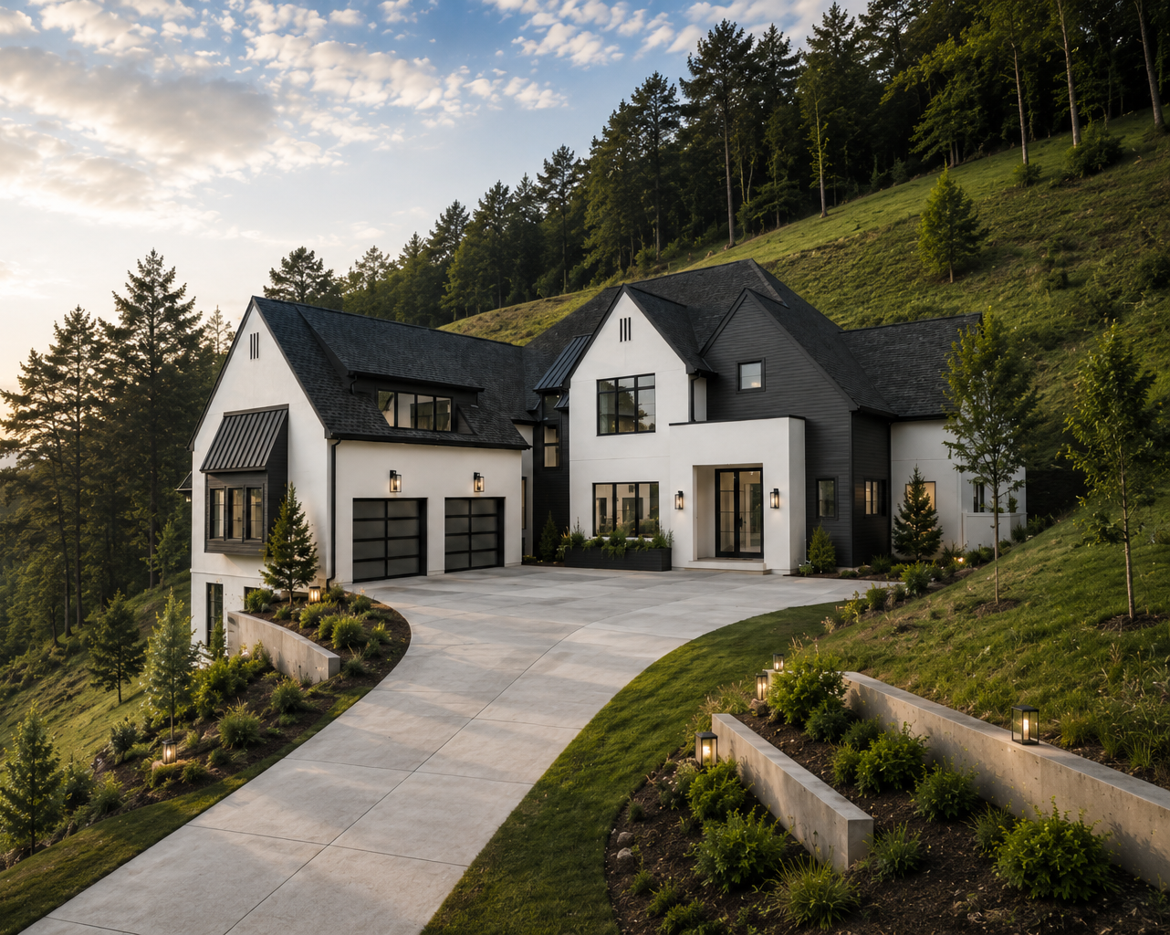 Modern White & Charcoa